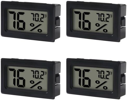 6 Pack Mini Hygrometer Indoor Humidity Meter Hygrometer Thermometers ，Humidity Meters Gauge Hygrometer Mini Digital Thermometer Hygrometer with Fahrenheit (℉) for Humidors, Greenhouse, Garden, Cellar in Saudi Arabia