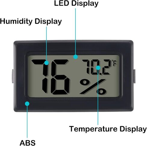 6 Pack Mini Hygrometer Indoor Humidity Meter Hygrometer Thermometers ，Humidity Meters Gauge Hygrometer Mini Digital Thermometer Hygrometer with Fahrenheit (℉) for Humidors, Greenhouse, Garden, Cellar in Saudi Arabia