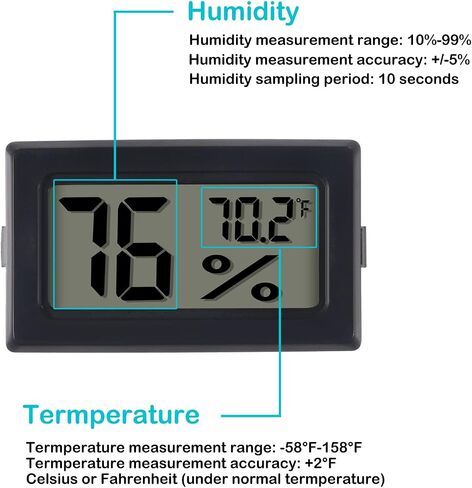 6 Pack Mini Hygrometer Indoor Humidity Meter Hygrometer Thermometers ，Humidity Meters Gauge Hygrometer Mini Digital Thermometer Hygrometer with Fahrenheit (℉) for Humidors, Greenhouse, Garden, Cellar in Saudi Arabia