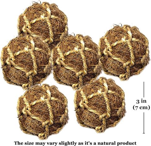 SunGrow Assorted Rabbit & Cat Chew Balls, Teething Activity Toy for Pocket Pets, Improves Dental Health, Environment Friendly, Stress Reliever (Assorted, 3 Pcs) in Saudi Arabia
