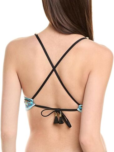 La Blanca Women's Banded Bikini Swimsuit Top, Black//Shadow Floral, 8 in Saudi Arabia