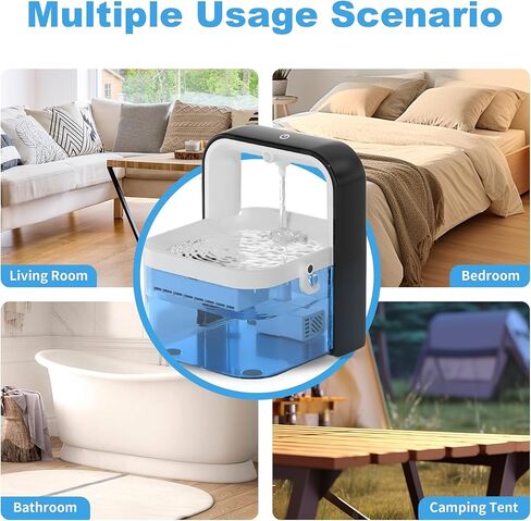 نافورة مياه لاسلكية للقطط، نافورة مياه للحيوانات الأليفة سعة 3 لتر/101 أونصة للقطط والكلاب بالداخل، موزع مياه أوتوماتيكي للقطط مع التحكم في التطبيق، نافورة ذكية، فصل نظيف وقذر in Kuwait