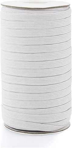 80 Yards Elastic Band 3/8 inch Wide White Elastic Strap High Elastic Cord for Sewing Waistband and Pants Waist, 1 Rolls in Saudi Arabia