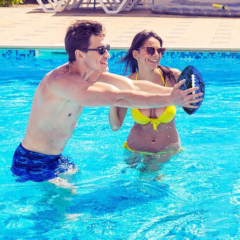 Jasonwell Pool Beach Water Football - 2 Pack Waterproof Football Strong Grip Fun Water Toys Games for Swimming Pool Beach Lake Park Backyard Outdoor Play for Kids Children Teens Adults Family in Kuwait