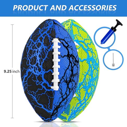 Jasonwell Pool Beach Water Football - 2 Pack Waterproof Football Strong Grip Fun Water Toys Games for Swimming Pool Beach Lake Park Backyard Outdoor Play for Kids Children Teens Adults Family in Kuwait