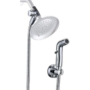 G-Promise Dog Shower Sprayer Attachment for Fast and Clean Pet Showering, Multifunctional Shower, Metal Diverter, 100 Inch Extra Long Hose, No Drill Hook, Dog Washing-Bathingroom (Chrome)