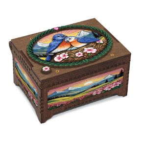 Lovebirds Custom MP3 Music Box, Plays Any Song, Photo Image Print Inside