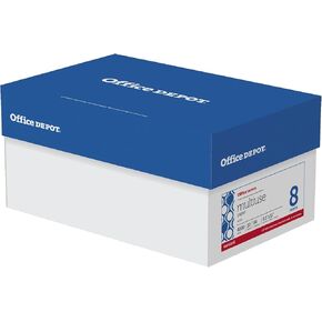 Office Depot(R) Brand Multiuse Paper, Letter Size Paper, 94 (U.S.) Brightness, 20 Lb, White, 500 Sheets Per Ream, Case Of 8 Reams