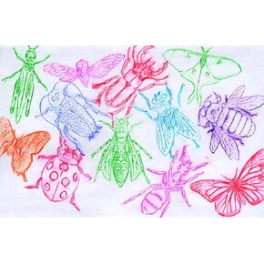 Roylco True Insects Rubbing Plate, 4-1/2 X 6-1/2 in, Set of 16