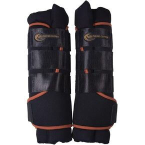 Schneiders Equine Copper Quick Wraps | Aids in Recovery of Muscular Injuries | Woven Copper Threads for Extended Therapy | Ideal for Stable and Trailering | Breathable Neoprene Outer