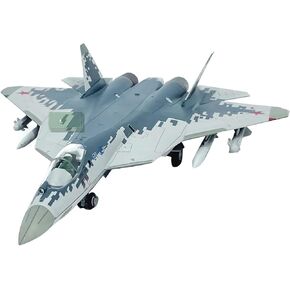 ZEZEFUFU 1:72 Alloy Russian Air Force Sukhoi Su-57 Fighter Plane Model Aviation Science Exhibition Model Accessory