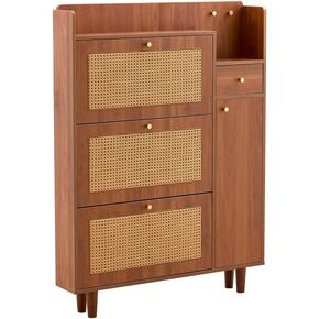 The Modern Minimalist MDF Shoe Cabinet, Suitable for a Variety of Styles Including Nordic, Japanese, and Industrial, has Dimensions of 37.4 * 6.69 * 49.6 inches.