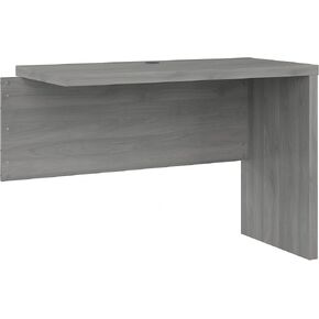 Bush Business Furniture Echo Desk Return/Bridge, Pure White and Shiplap Gray