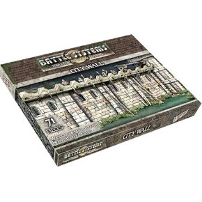 Battle Systems Fantasy Terrain City Wall - 28-35mm DND D&D RPG Wargames Historical/Fantasy Card Scenery