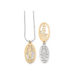 Necklace by Kathy Bransfield | Pendant | Sterling Silver | Jewelry | Present | Gift For Her | You are the World | Quote Jewelry | Words