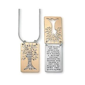 Necklace by Kathy Bransfield | Tree of Serenity | Pendant | Sterling Silver | Jewelry | Present | Gift For Her | AA Necklace |Serenity Poem