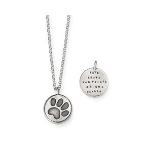 Necklace by Kathy Bransfield | Pet Paw | Pendant | Sterling Silver | Jewelry | Present | Reversible| Pet | Pet Necklace | Quote Jewelry