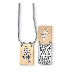 Necklace by Kathy Bransfield | Branch Necklace | Necklace | Words | Sterling Silver | Jewelry | Quotes | Gift For Her | Emily Dickinson