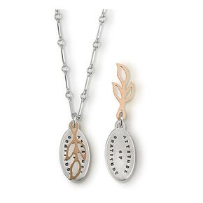 Necklace by Kathy Bransfield | Attitude of Gratitude | Necklace| words | Sterling Silver | Jewelry | Present | Gift For Her | qoute jewelry