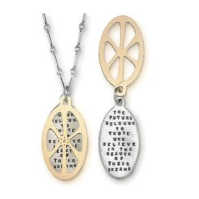 Necklace by Kathy Bransfield | Necklace | Pendant | Sterling Silver | Jewelry | Present | Graduation | Quote Jewelry | Eleanor Roosevelt