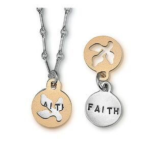 Necklace by Kathy Bransfield | Faith | Pendant | Sterling Silver | Jewelry | Present | Gift For Her | Dainty Necklace