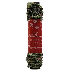 Christmas Holly Branch Cord Cover (108" slip-on)