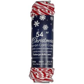Christmas Candy Stripe Cord Cover (54" slip-on)