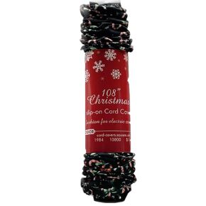 Christmas Candy Cane Cord Cover (108" slii-on)