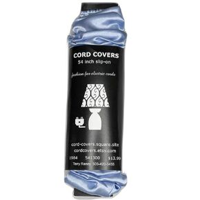 Baby Blue Satin Cord Cover (54" slip-on)