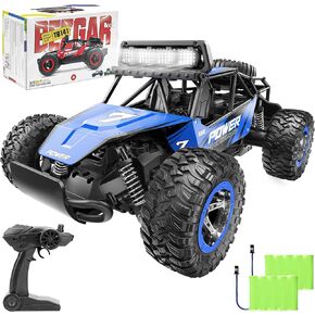 BEZGAR TB141 RC Cars-1:14 Scale Remote Control Car, 2WD High Speed 20 Km/h All Terrains Electric Toy Off Road RC Car Vehicle Truck Crawler with Two Rechargeable Batteries for Boys Kids and Adults
