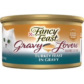 Purina Fancy Feast Gravy Lovers Turkey Feast Grilled Gourmet Cat Food in Wet Cat Food Gravy - (Pack of 24) 3 oz. Cans