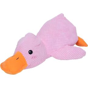 Squeaky Duck Dog Toys Pet Comfort Toy with Quack-Quack Accompany to Sleep Stuffed Toy for Small Dogs and Cats (Yellow, Small Size)