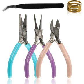 3 Pcs jewelry pliers tool set，Making & Repair Tools for Crafters/Artists