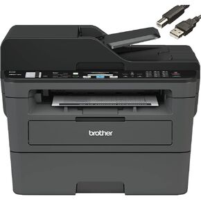 Brother MFC-L2690DW Monochrome Laser All-in-One Printer, Print Scan Copy Fax, Auto 2-Sided Printing, Wireless Connectivity, 26ppm, 250-sheet, Compatible with Alexa, Bundle with JAWFOAL Printer Cable