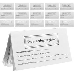 Lurrose 20packs Checkbook Register: Personal Check Registers Book - Savings Book for Easy Expense Tracking for Accurate Transactions for Banking and Financial Management
