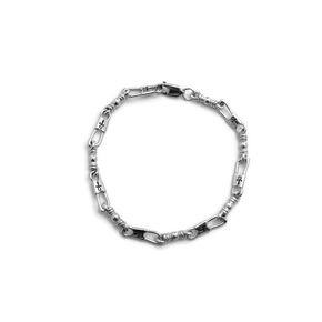 Bracelet Fishers of Men Acts .925 Sterling Silver Medium Link, Ankh Egyptian Cross (9 in)