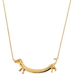 Dog Pendant Necklace Cute Dachshund Necklace Fashionable And Unique Neckchains Charming Dog Pendant Clavicular Chain Ornament For Dog Lovers