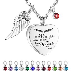Heart Urn Necklace for Pet Ashes Cremation Jewelry for Ashes Ash Necklace for Dog Cat Ash Cremation Memorial Gift-Silver