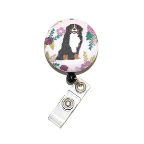 Bernese Mountain Dog Badge Reel Retractable for ID or Key Card