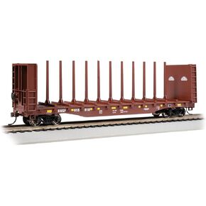 Bachmann Trains - 52' Center-Beam FLATCAR with BULKHEADS - BNSF #615818 - HO Scale