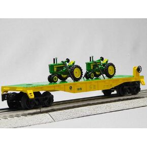 Lionel JD Flat CAR w/ 2 Tractors O Gauge 2423070-F
