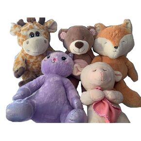 Weighted Stuffed Animal, Fox, Lamb, Teddy Bear, Giraffe or Cat with 5 lbs, washable plush weighted buddy, Aunt Sandy's Sewing