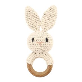 Crochet toys baby rattle - crochet stuffed bunny baby gifts baby soothing toys (rabbit)