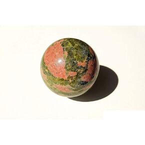 Unakite Sphere - Ball - Large - Pink Green - Home Décor - Energy - Chakra Healing