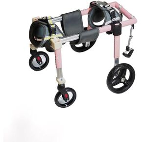 4 Wheel Dog Wheel Chair Leg Brace Adjustable, Full Support Mobility Aid Back Leg Dog Wheelchair, Dog Wheel Chair for Mall Medium Large Pet