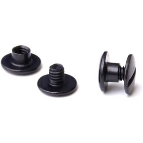TruBind Aluminum Chicago Screw and Post Sets | 3/16 inch Post Length | 3/16 inch Post Diameter | Black | 100 Screws and 100 Posts