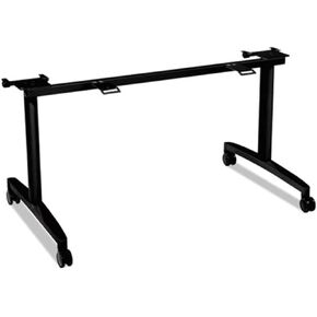 HON HMBFLIP24L.C.P Huddle Table Tops Flip-Top Base Kit, 24" x 60-72", Black