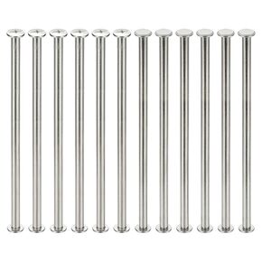 PATIKIL 24 Sets Chicago Screws, 5x150mm(DxH) Chicago Screws Phillips Binding Post Screw Bolts Leather Rivets 304 Stainless Steel Fasteners for Leather Belt Scrapbook Photo Albums, Silver
