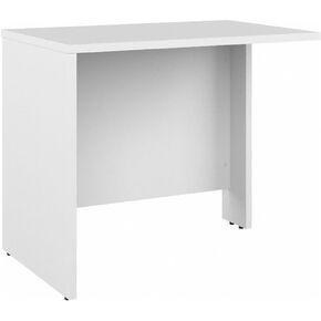 Pemberly Row Modern 36W Bridge/Return in White - Engineered Wood