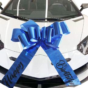 Happy Birthday Car Bow,30 Inch Big Car Bow for car,New House,Birthday Gift,Birthday Party and Other Gifts and Scene Decoration (Pink)